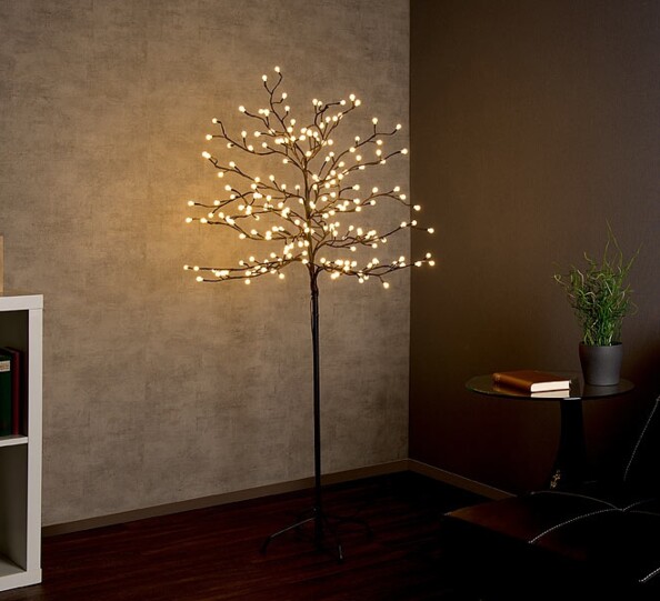 arbre avec bourgeons lumineux led decoration interieur exterieur