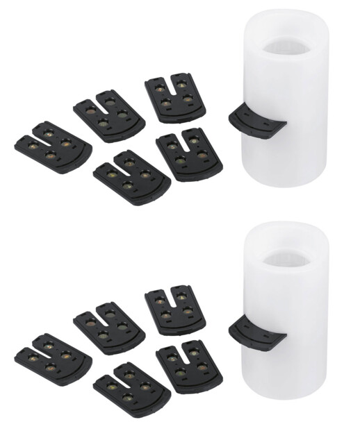 2 bougies à LED avec projection de motifs de Noël