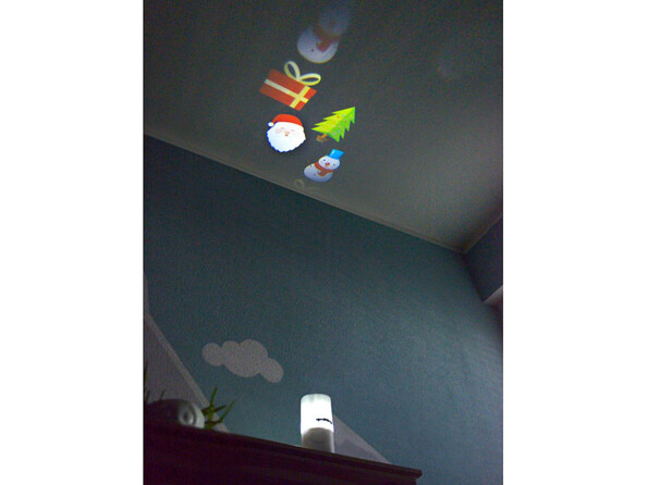 2 bougies à LED avec projection de motifs de Noël
