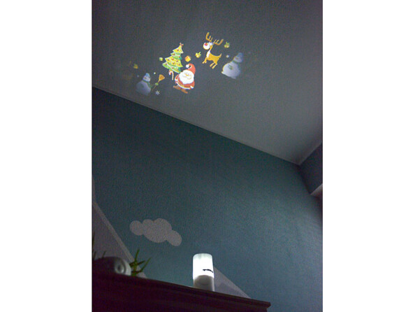 2 bougies à LED avec projection de motifs de Noël