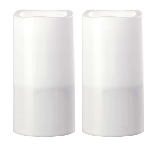 2 bougies à LED avec projection de motifs de Noël