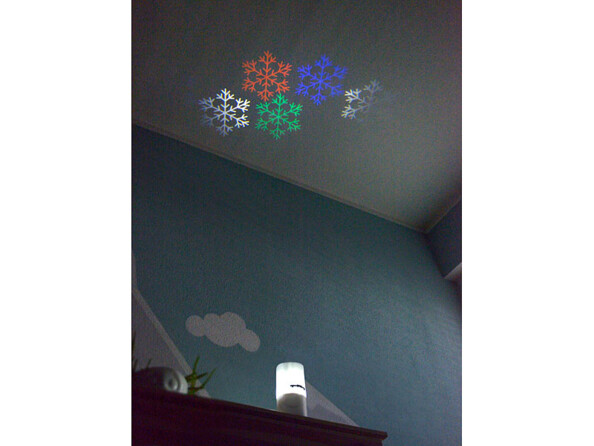 2 bougies à LED avec projection de motifs de Noël