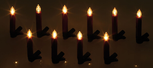 set de 10 bougies lumineuses rouges sans risque d'incendie