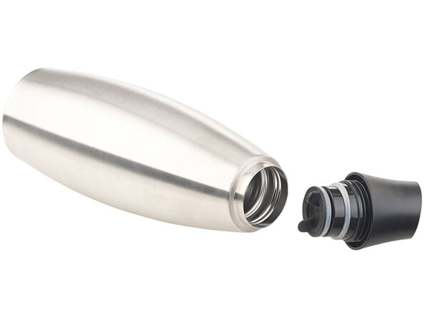 4 bouteilles isothermes design 650 ml en acier inoxydable