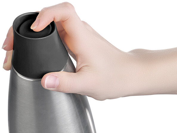 4 bouteilles isothermes design 650 ml en acier inoxydable