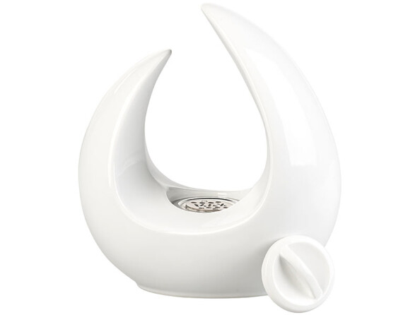 Brûleur de table décoratif au bioéthanol, 53 ml, blanc.