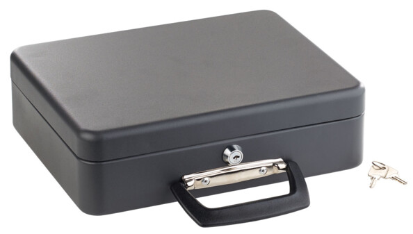 caisse a monnaie en acier fond de caisse avec organiseur de pièces et clés de sécurités xcase