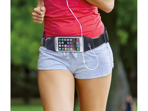 Ceinture running avec espace pour clés - Pour smartphone jusqu'à 6,2"