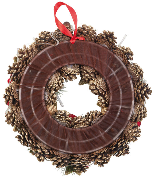 Décoration traditionnelle de Noël vue de dos