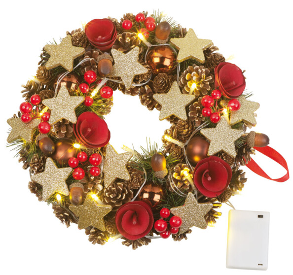 Décoration traditionnelle de Noël avec son boitier à piles