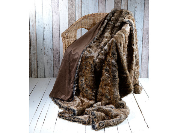 plaid en fourrure de zibeline synthétique 2 m pour décoration salon