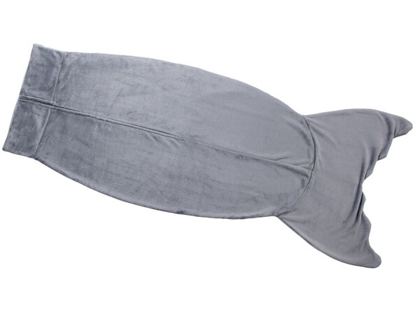 Couverture queue de sirène grise 180 x 70 cm pour adulte