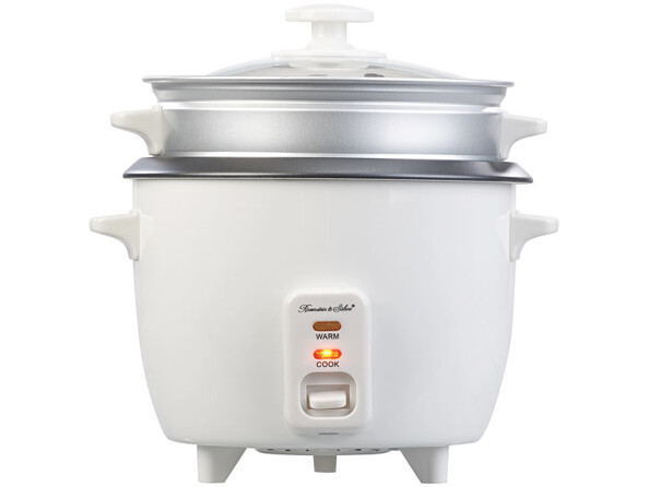 Cuiseur à riz avec panier vapeur et fonction maintien au chaud, 1 L, 400 W