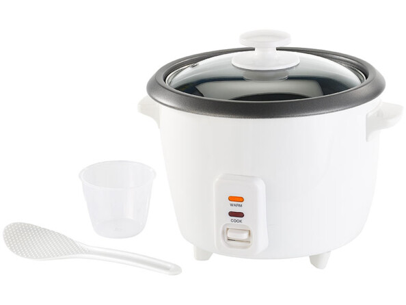 Cuiseur à riz avec panier vapeur et fonction maintien au chaud, 1 L, 400 W