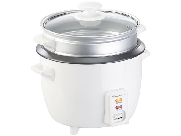 Cuiseur à riz avec panier vapeur et fonction maintien au chaud, 1 L, 400 W