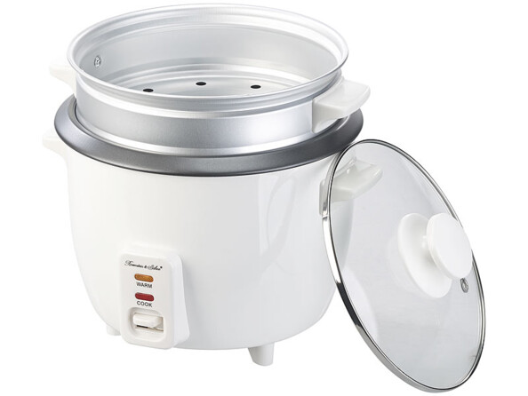 Cuiseur à riz avec panier vapeur et fonction maintien au chaud, 1 L, 400 W
