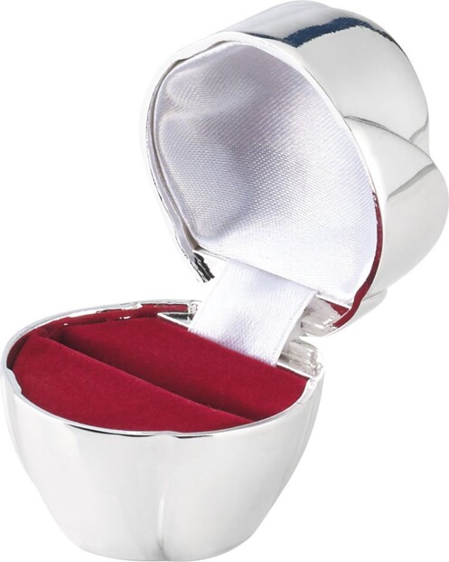 Écrin à bague style rose en métal - Argenté