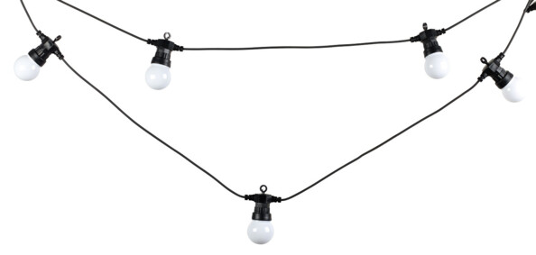 Guirlande guinguette 4,50 m 10 ampoules LED 3W - Blanc chaud