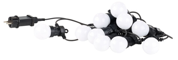 Guirlande guinguette 4,50 m 10 ampoules LED 3W - Blanc chaud