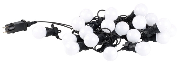 Guirlande guinguette 9,50 m 20 ampoules LED 6W - Blanc chaud Lunartec