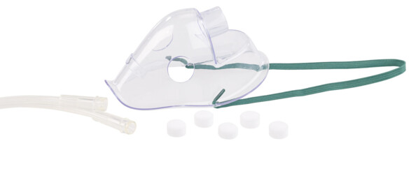 Masque avec tuyau et capuchons de nébulisation pour inhalateur Newgen Medicals