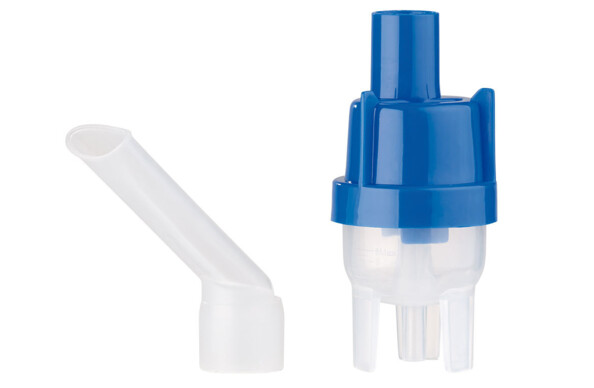 Vue sur le réservoir du masque nébuliseur fermé