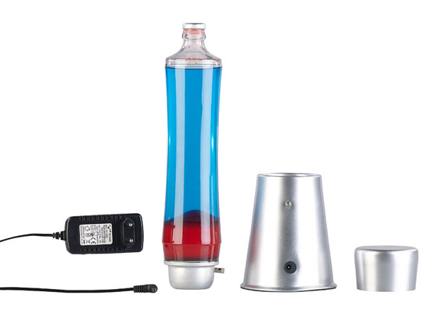 Lampe à lave rouge/bleu par Lunartec.