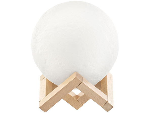 Lampe en forme de lune à luminosité et couleur variable par Lunartec