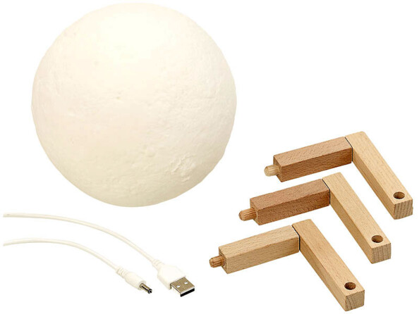 Lampe en forme de lune à luminosité et couleur variable par Lunartec