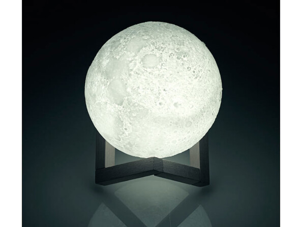 Lampe en forme de lune à luminosité et couleur variable par Lunartec