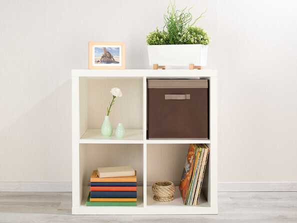 2 boîtes de rangement pliables avec couvercle - Brun Pearl