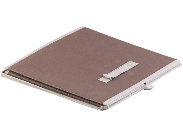 boîte de rangement pliables avec couvercle - Brun