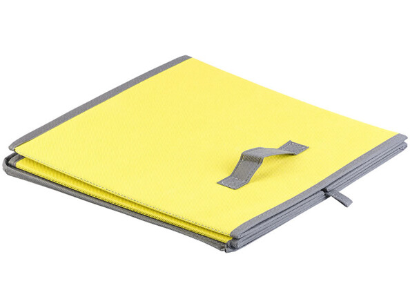 Lot de 2 boîtes de rangement pliables avec couvercle - Jaune