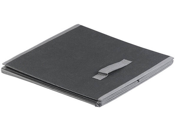 Lot de 2 boîtes de rangement pliables avec couvercle - Noir