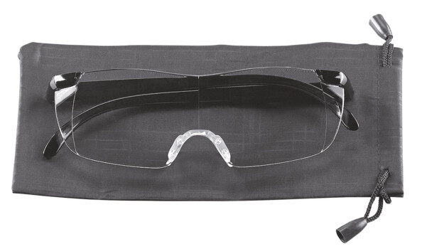 Sac avec cordon de serrage pour le transport des lunettes et le nettoyage des verres