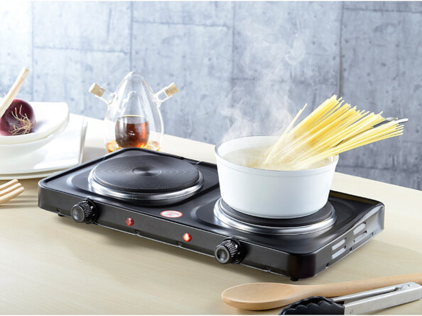 Plaque électrique 2 feux Nettoyage facile