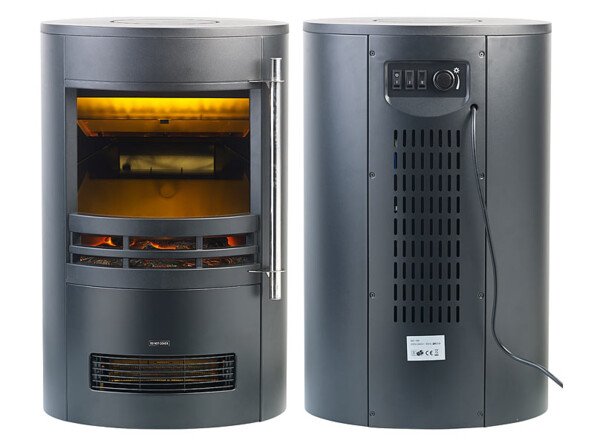 Poêle électrique 2000 WCarlo Milano vues avant er arriére