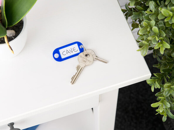 Porte-clés personnalis mis en situation