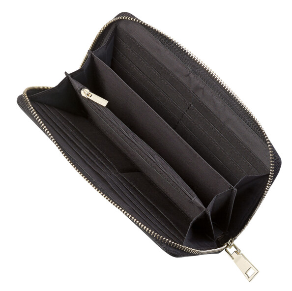 Porte-feuille RFID aspect cuir avec compartiment pour smartphone