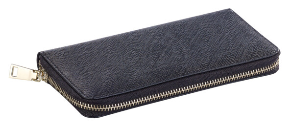 Porte-feuille RFID aspect cuir avec compartiment pour smartphone