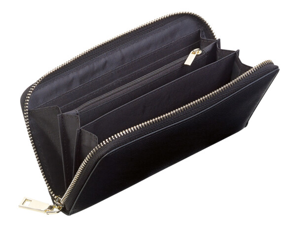 Porte-feuille RFID aspect cuir avec compartiment pour smartphone