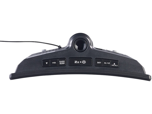 Radio-réveil avec mémorisation des stations, 2 alarmes reglables, minuteur pour fonction sommeil et port de chargement USB pour appareil mobile