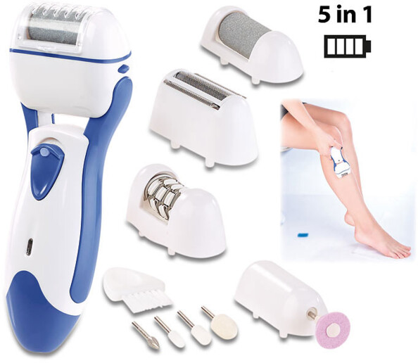 rape electrique a pile pour callosités et corne des pieds avec modules pour epilation sichler beauty
