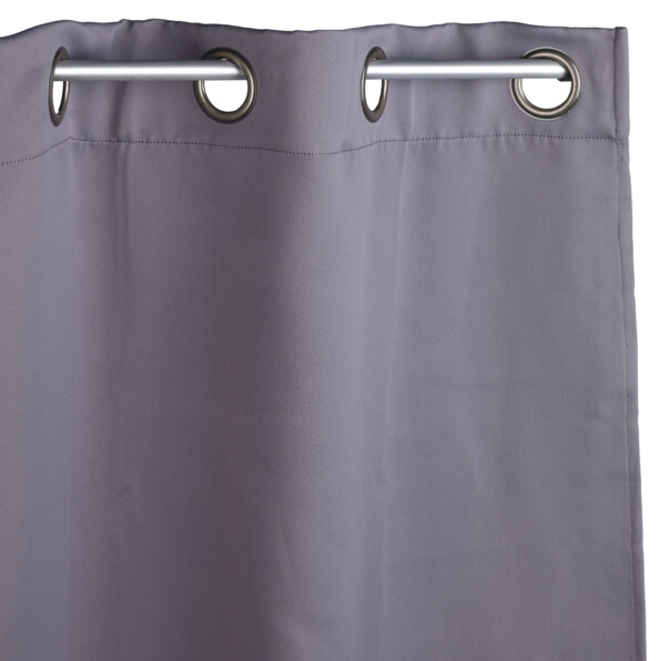 Rideau occultant 145 x 245 cm avec œillets 4 cm - coloris gris