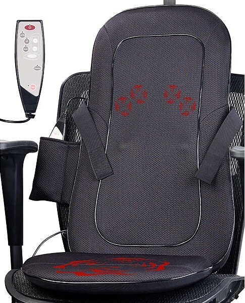 Sursiège de massage shiatsu chauffant et vibrant MA-500 12V / 220V (Reconditionné)