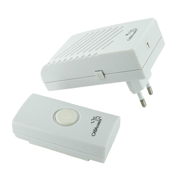 Sonnette sans fil avec 1 bouton et 2 carillons 230 V à 16 mélodies, portée jusqu'à 30 m