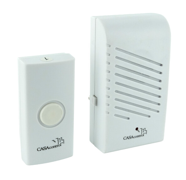 Système de sonnette sans fil avec bouton et carillon 230 V à 16 mélodies, portée jusqu'à 30 m Casa Control