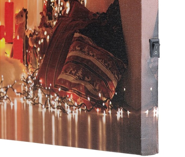 Tableau lumineux à LED couleur changeante "Noël" 50 x 38 cm