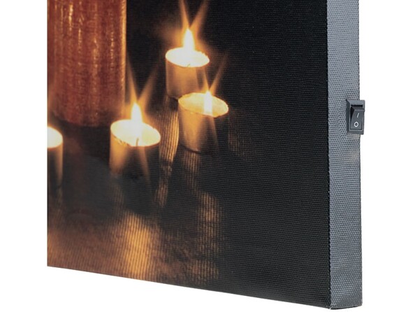 Tableau lumineux "Bougies" 40 x 40 cm