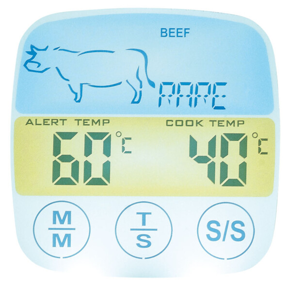 Écran tactile LCD avec affichage de la température du Thermomètre à viande